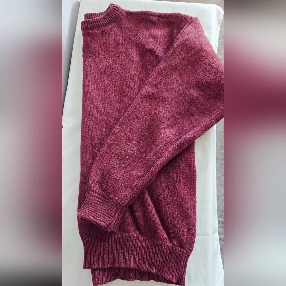 Croft and Barrow Mens M Thick Burgundy Sweater